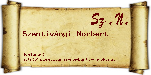 Szentiványi Norbert névjegykártya